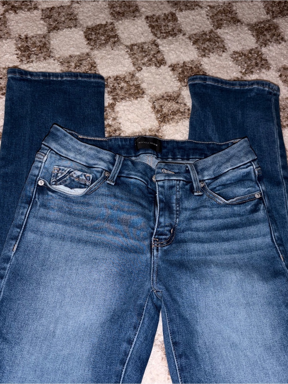 Buckle Black Straight Leg Jeans